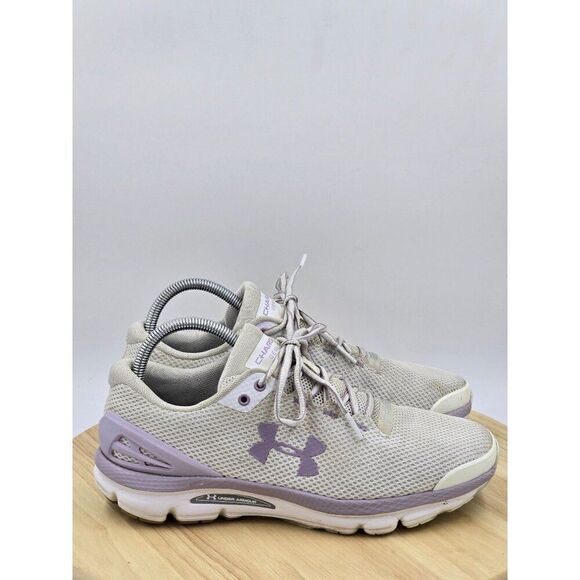 Under Armour Womens Charged Gemini 2020 Running Shoes White 3023277-108 Mesh 9 - Picture 1 of 8
